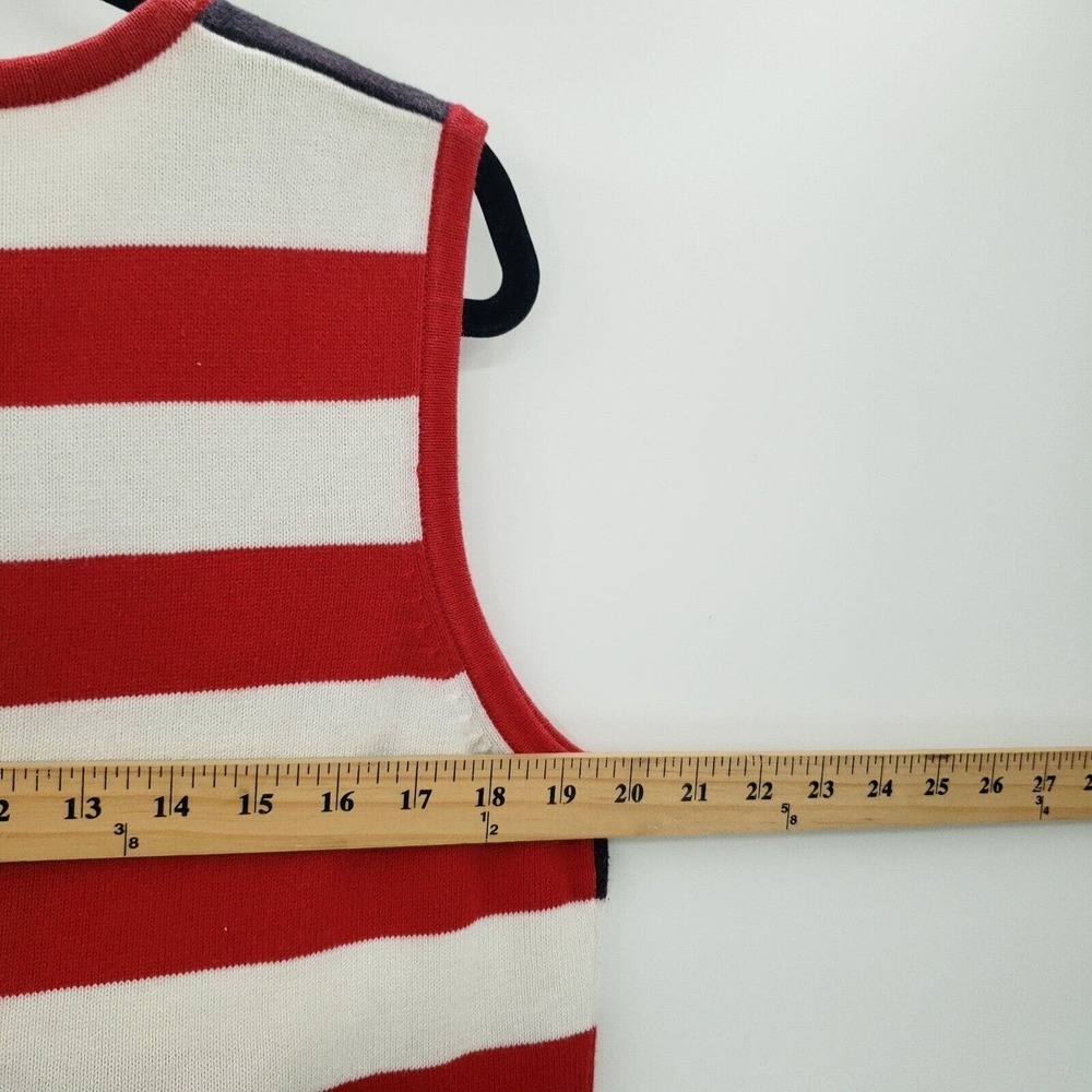 Goodclothes American Flag Sweater Womens XL Sleeveless Red White Blue Holiday - Picture 6 of 10